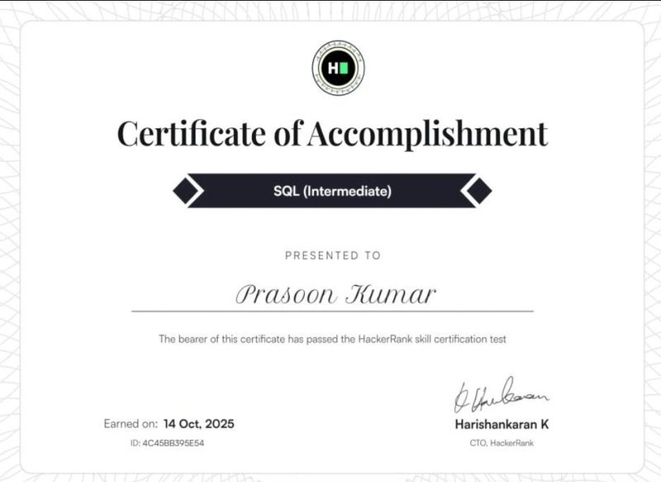 HackerRank SQL (Advanced)